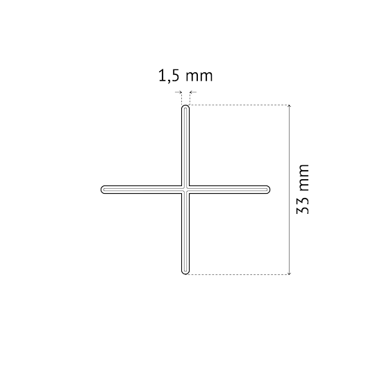 SACHET DE 300 CROISILLONS - 1,5mm