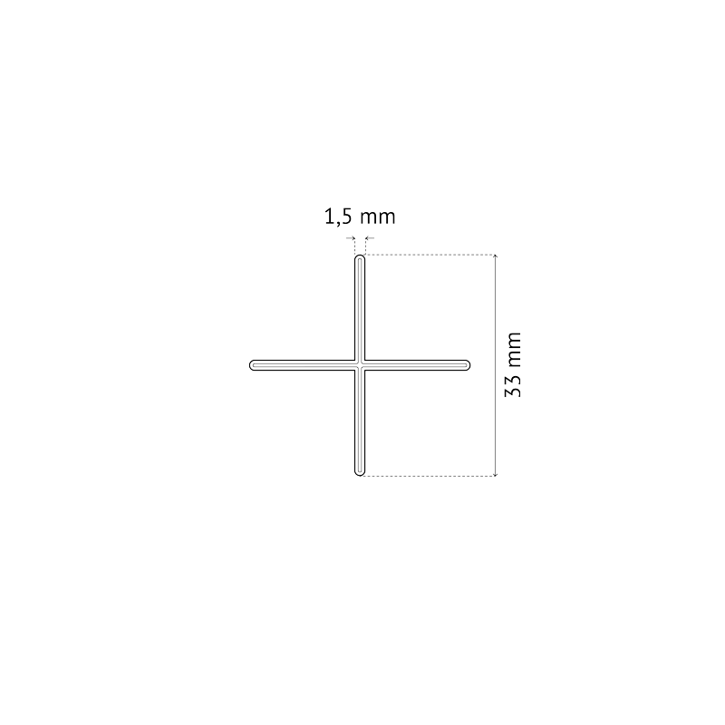 SACHET DE 300 CROISILLONS - 1,5mm