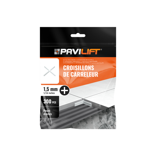 SACHET DE 300 CROISILLONS - 1,5mm