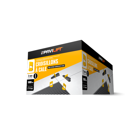 CARTON DE 1000 CROISILLONS A CALE - 2mm