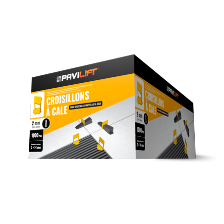 CARTON DE 1000 CROISILLONS A CALE - 2mm