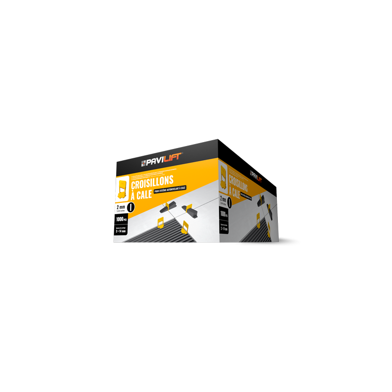 CARTON DE 1000 CROISILLONS A CALE - 2mm