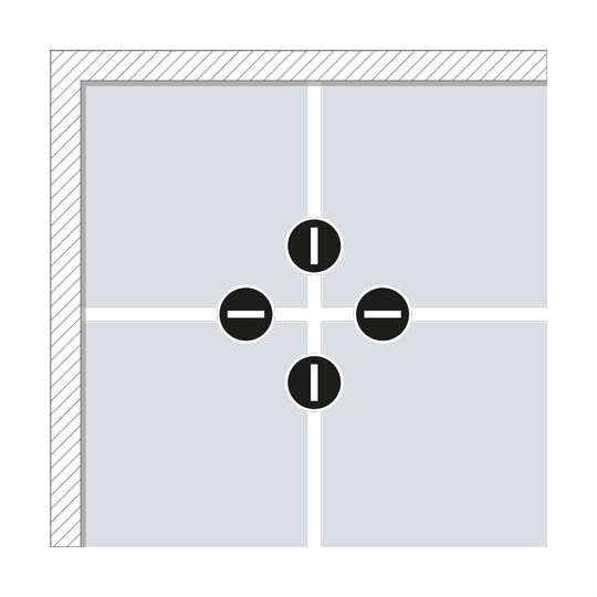 CARTON DE 1000 CROISILLONS A CALE - 2mm