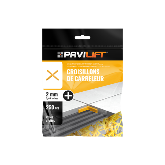 SACHET DE 250 CROISILLONS - 2mm