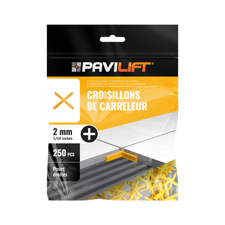 SACHET DE 250 CROISILLONS - 2mm