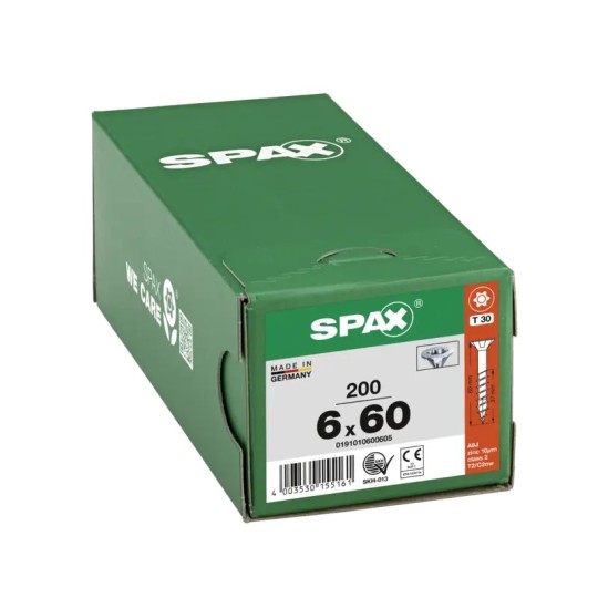 SPAX WIROX TX 6x60 - Boite de 200