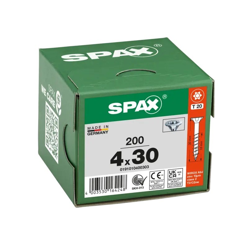 SPAX WIROX TX 4x30 - Boite de 200