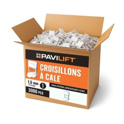 CARTON DE 3000 CROISILLONS A CALE - 1,5mm