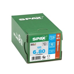 SPAX TERRASSE RESINEUX INOX 6x80 - Boite de 100