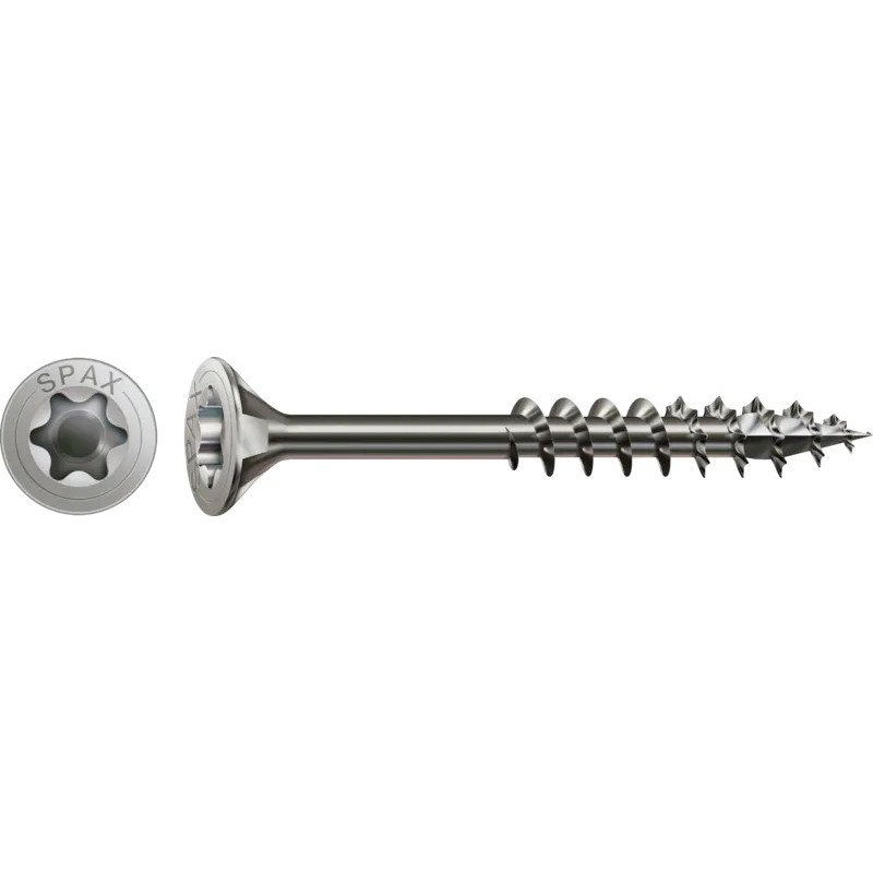 SPAX TERRASSE RESINEUX INOX 6x80 - Boite de 100