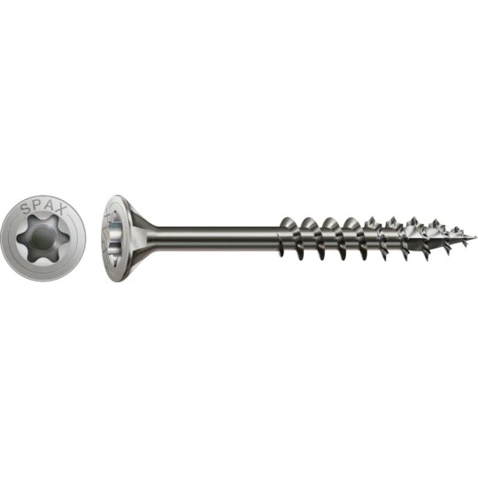 SPAX TERRASSE RESINEUX INOX 6x60 - Boite de 100